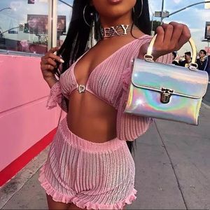 Sheer swimsuit cover up matching set